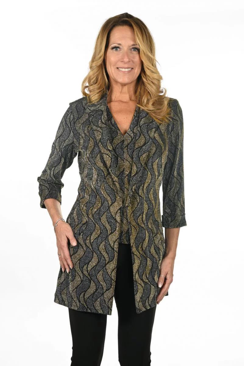 Frank Lyman Gold Shimmer Blazer Style 234308 12