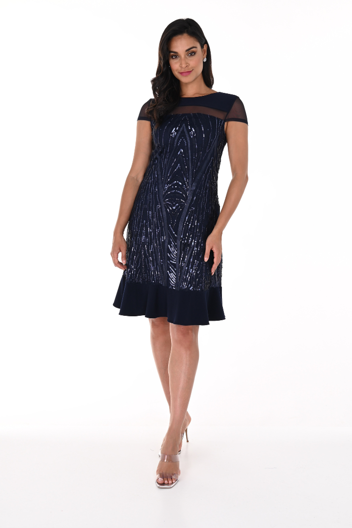 frank lyman navy blue dress Navy Cocktail Dress Style 248357 – Tango Boutique