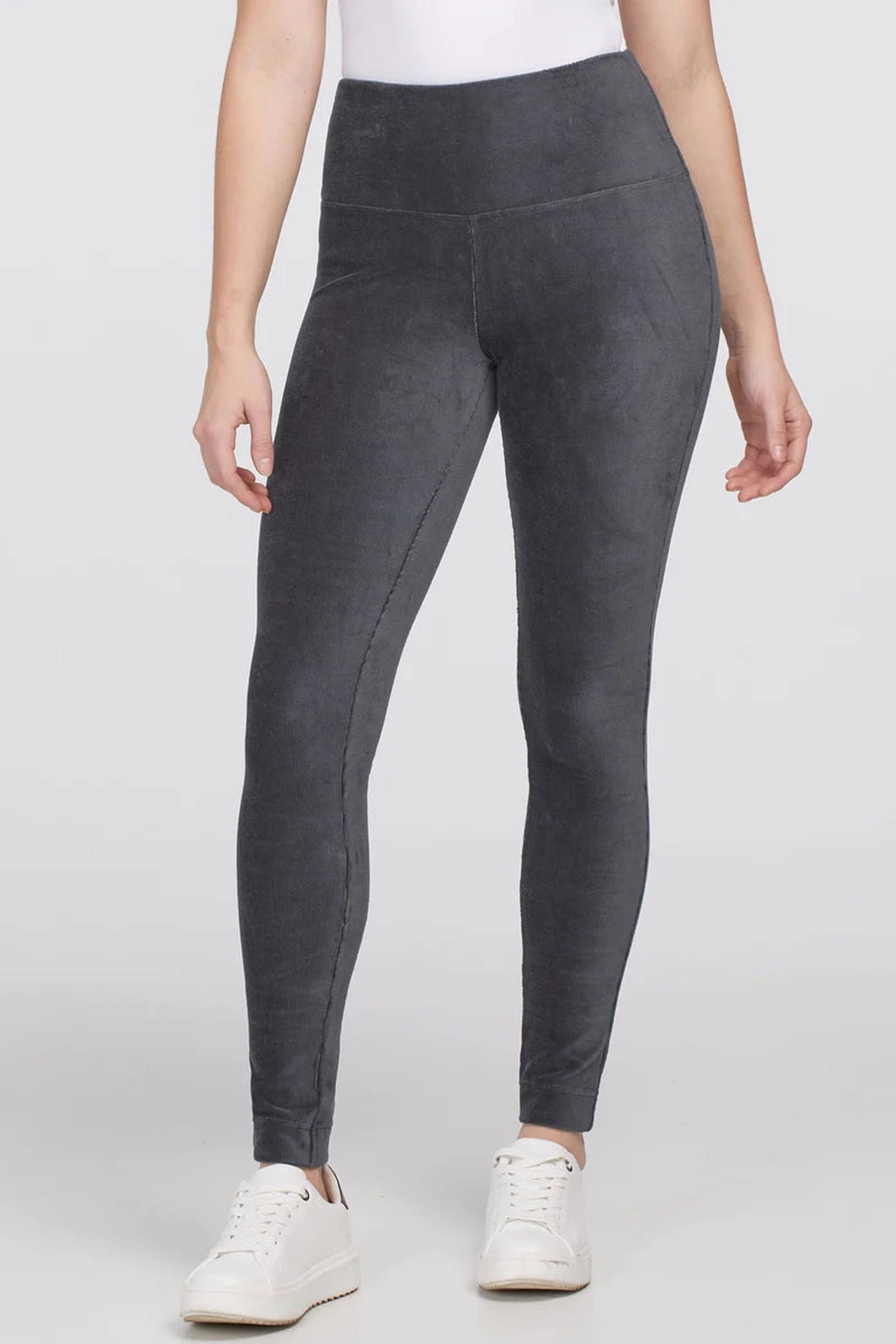 Tribal Grey Flatten It Soft Knit Corduroy Legging Style 6742