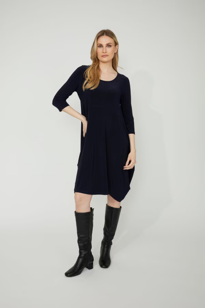 princess polly baby blue dress Alexia Admor Women's Eero Crewneck Midi Dress, Black, Medium main image 1