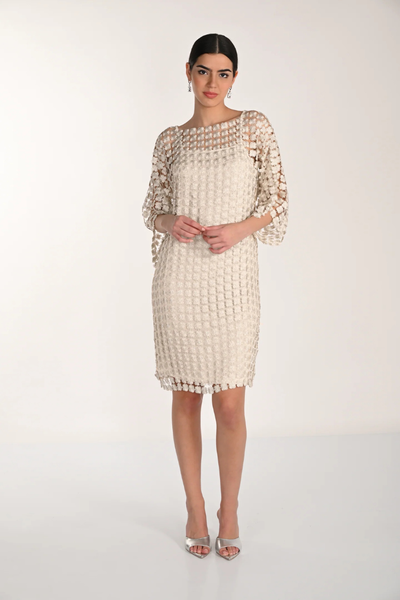 floral lace tea dress World of Possibilities Ivory Floral Lace Maxi Dress main image 1