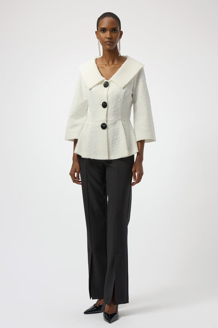Sequined Bouclé Knit Peplum Jacket Style 254184 – Tango Boutique