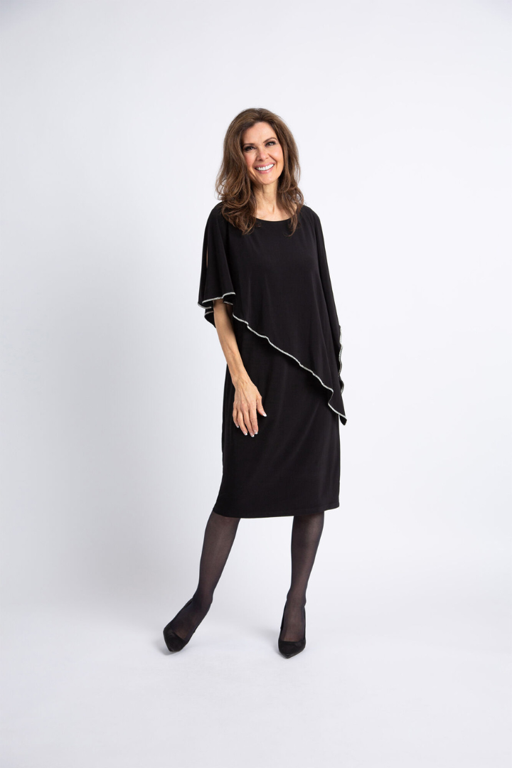 Black overlay dress hot sale