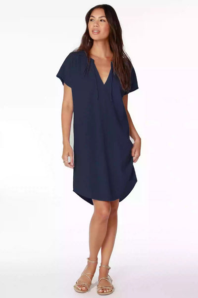 Bobi Slit Neck Dress - Tango Boutique