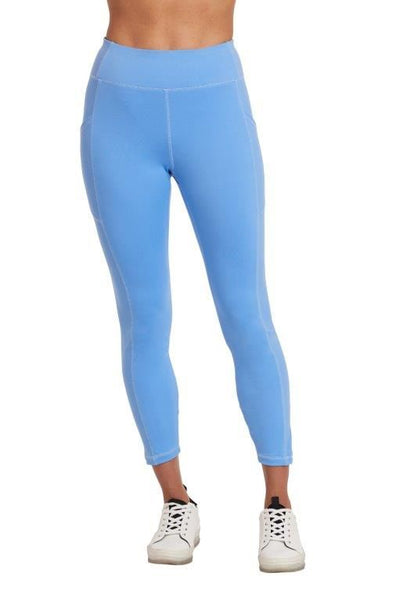 Claire Baby Blue Basic Pull On Legging Style 122532 - Tango Boutique
