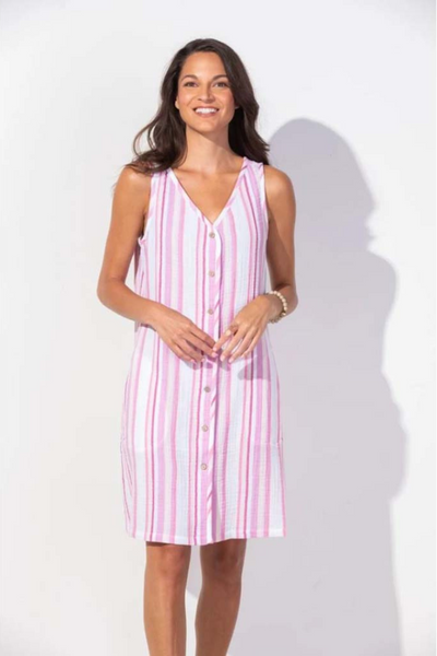 Escape Cotton Stripe Sundress Style 85180 - Tango Boutique