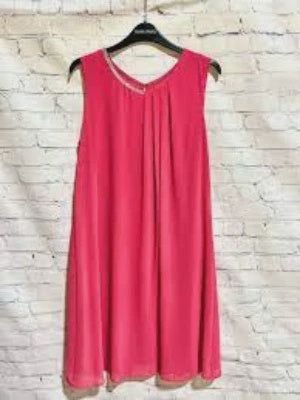 Frank Lyman Pink Rose Split Back Dress Style 238130 - Tango Boutique