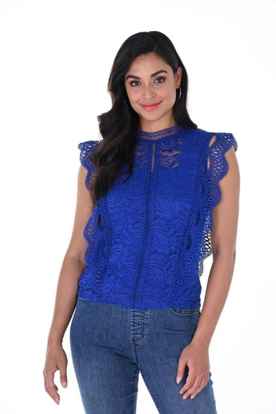 Frank Lyman Royal Sleeveless Lace Top Style 246254U - Tango Boutique