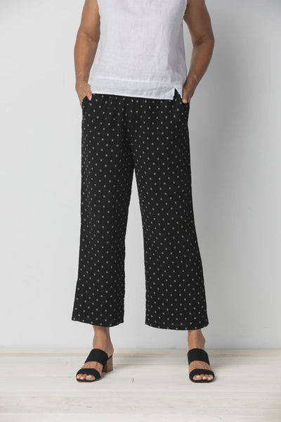 Habitat Black Print Wide Leg Pant Style 76961 - Tango Boutique
