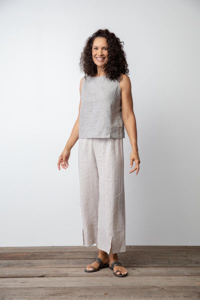 Habitat Flax Stripe Easy Crop Pant Style 45661 in - Tango Boutique