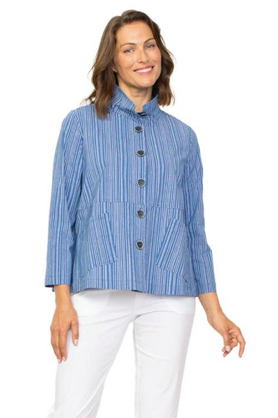Habitat Twilight Stripe Easy Swing Jacket Shirt Style 17502 - Tango Boutique