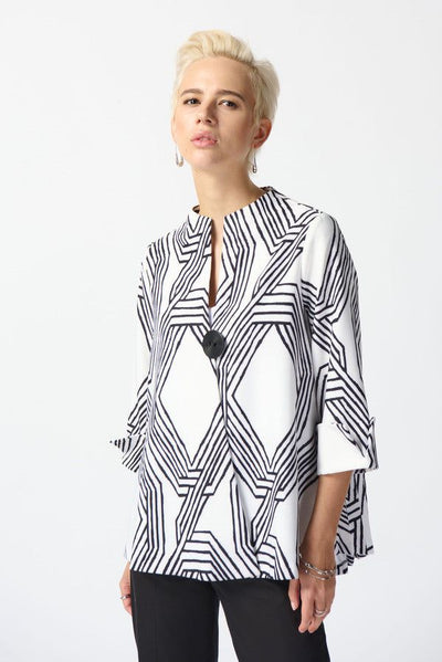 Joseph Ribkoff Abstract Print One Button Jacket Style 242185 - Tango Boutique