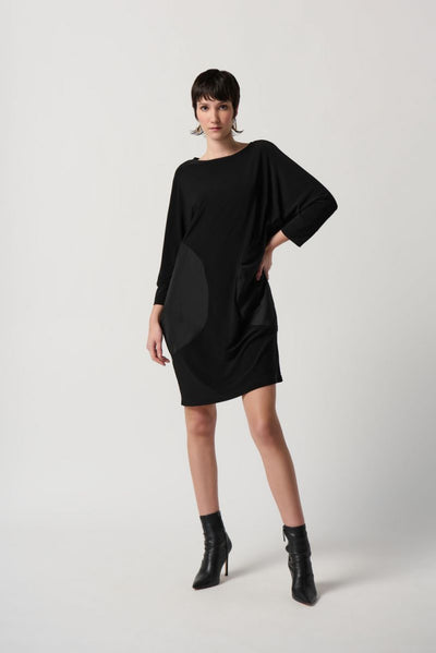 Joseph Ribkoff Black Circle Motif Dress Style 234159 - Tango Boutique