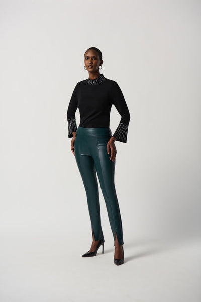 Joseph Ribkoff Black Embellished Detail Sweater Style 234920 - Tango Boutique