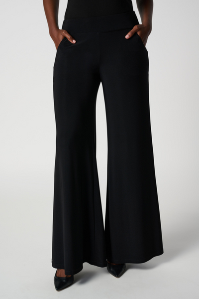 Joseph Ribkoff Black Flared Leg Jersey Pant Style 161096 - Tango Boutique