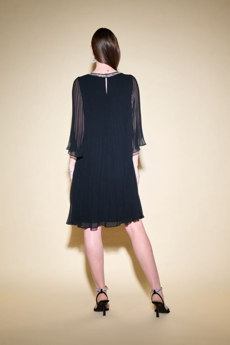 Joseph Ribkoff Black Pleated Chiffon Dress Style 234700 Tango Boutique Joseph Ribkoff Black Pleated Chiffon Dress Style 234700 Tango Boutique