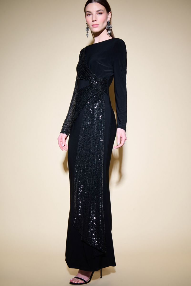 knee length dresses for ladies JOSEPH RIBKOFF SILKY KNIT TRUMPET GOWN main image 1