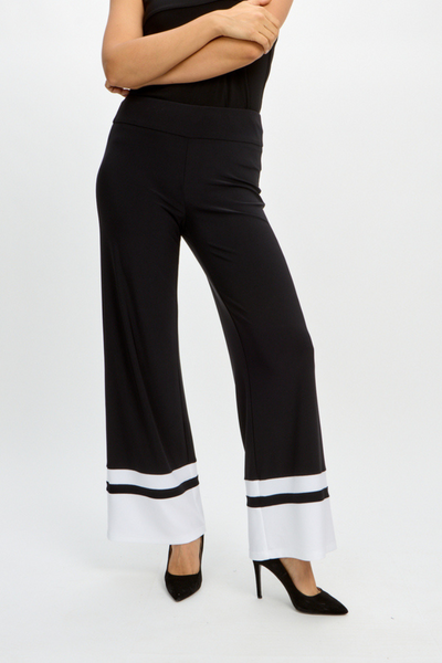 Joseph Ribkoff Black & Vanilla Wide Leg Pants Style 241292 - Tango Boutique