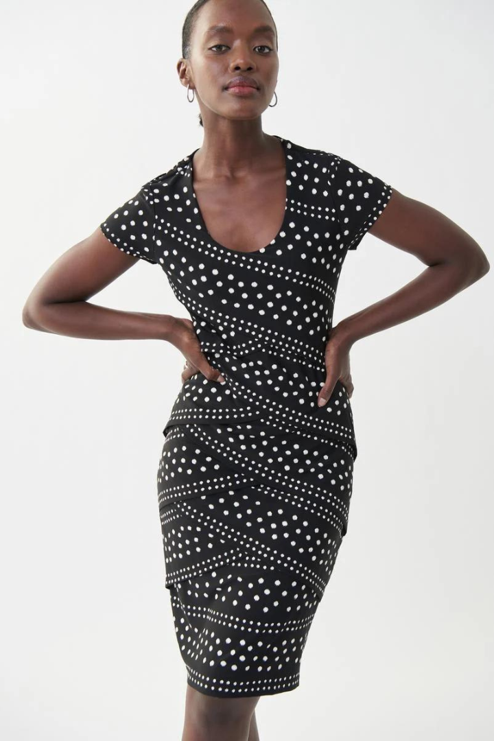 Joseph ribkoff polka dot dress cheap