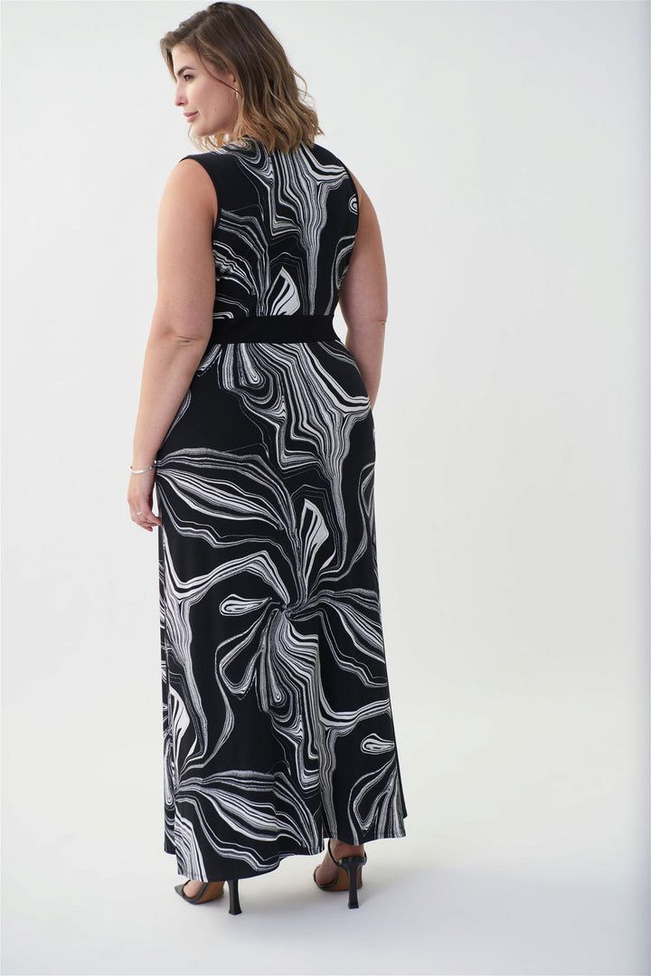 fitted lace wedding dress Black White Wrap Maxi Dress Style 222200 – Tango Boutique main image 1