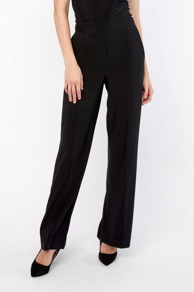 Joseph Ribkoff Black Wide Leg Seam Detail Pant Style 233047 - Tango Boutique