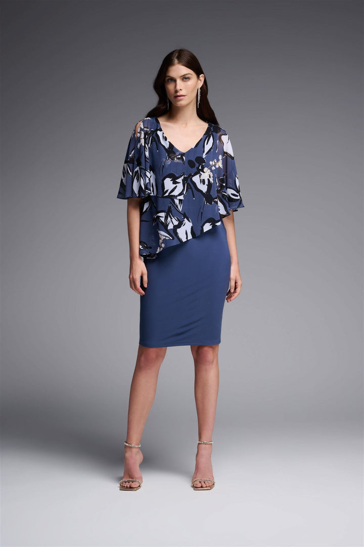 joseph ribkoff chiffon overlay dress Joseph Ribkoff Sand Chiffon Overlay Dress Style 223730