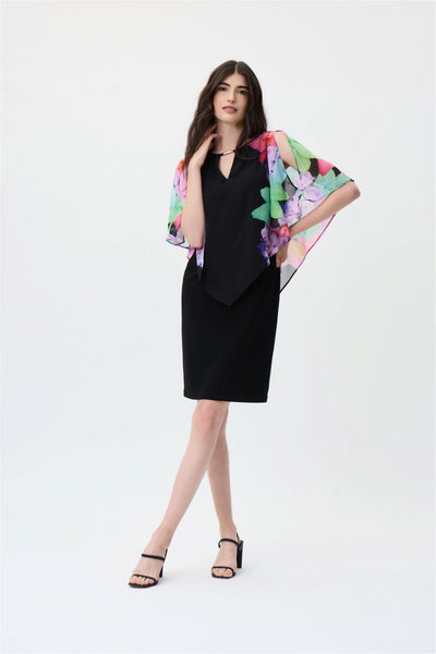 Joseph Ribkoff Floral Print Sleeve Dress Style 231107 - Tango Boutique