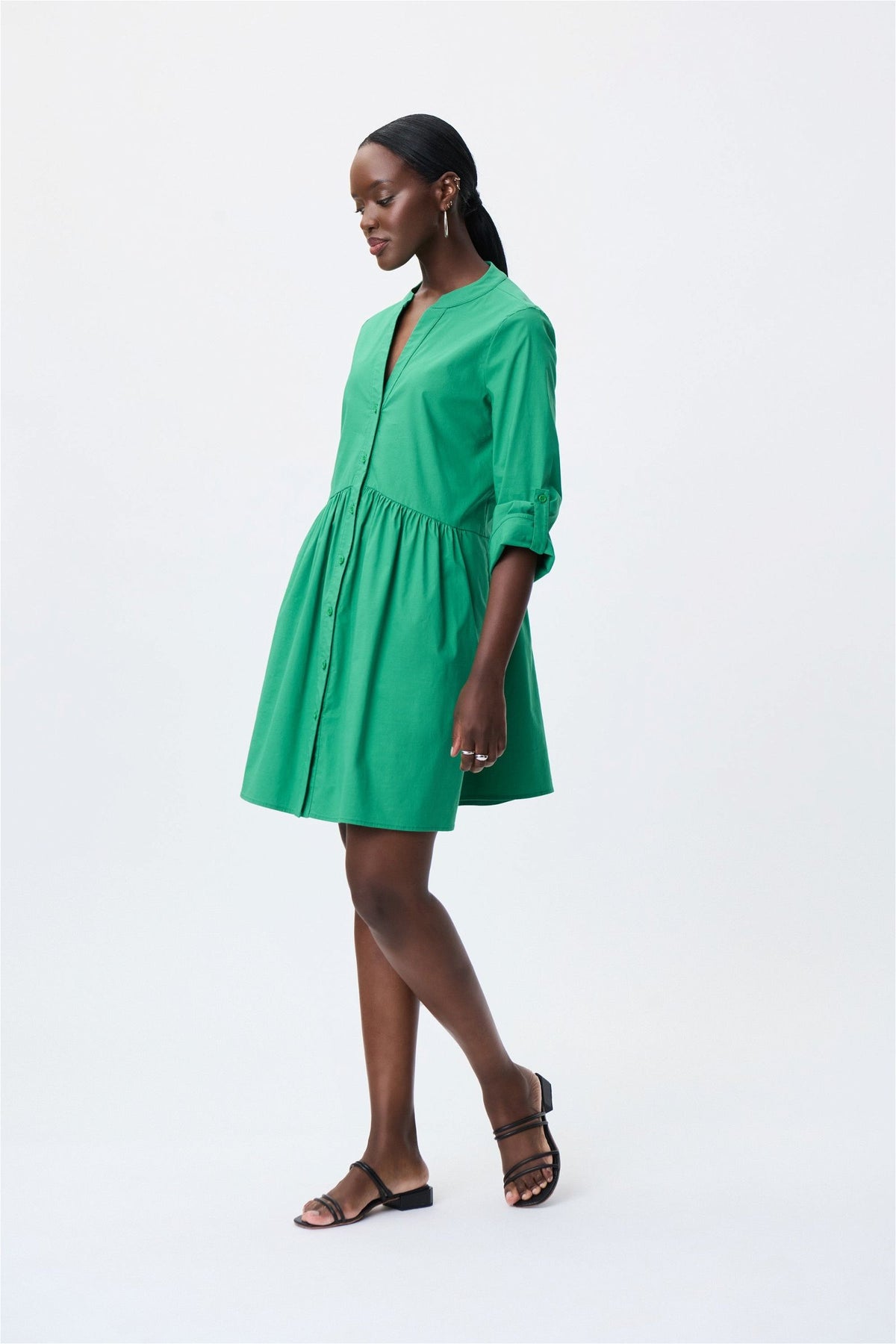 trapeze shirt dress Foliage Trapeze Shirt Dress Style 231148 – Tango Boutique