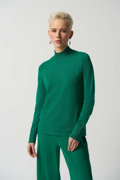 Joseph Ribkoff Kelly Green Mock Neck Sweater Style 233949 - Tango Boutique