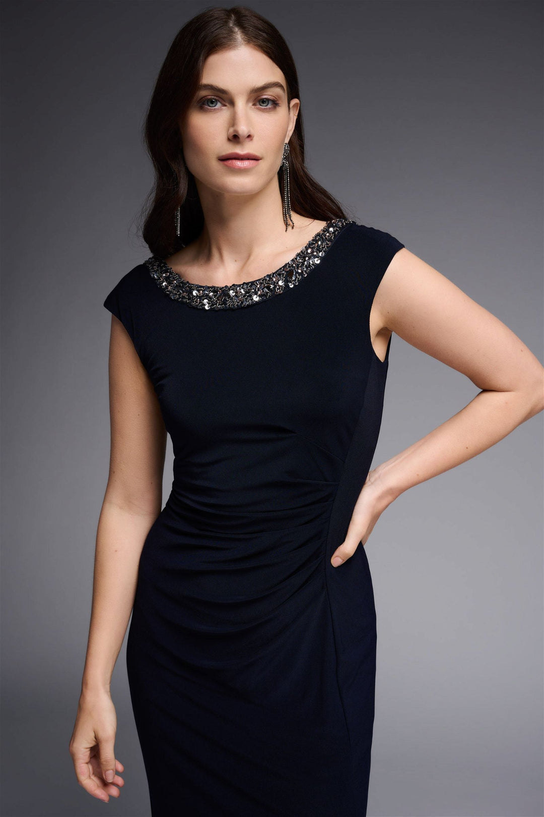 新品DeuxiemeClasseLAURENMANOOGIAN ROBEKNIT Joseph Ribkoff Winter 2023 -234712-Dress-Black – The Coach