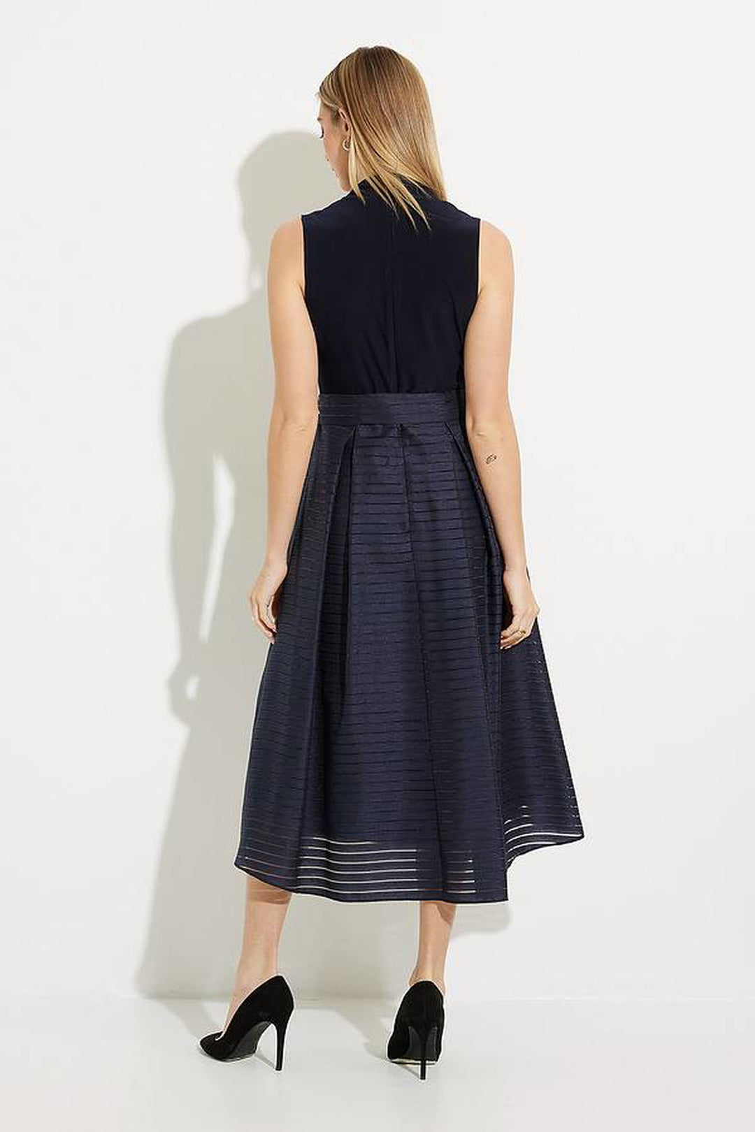 Joseph Ribkoff Midnight Sleeveless Fit & Flare Dress with