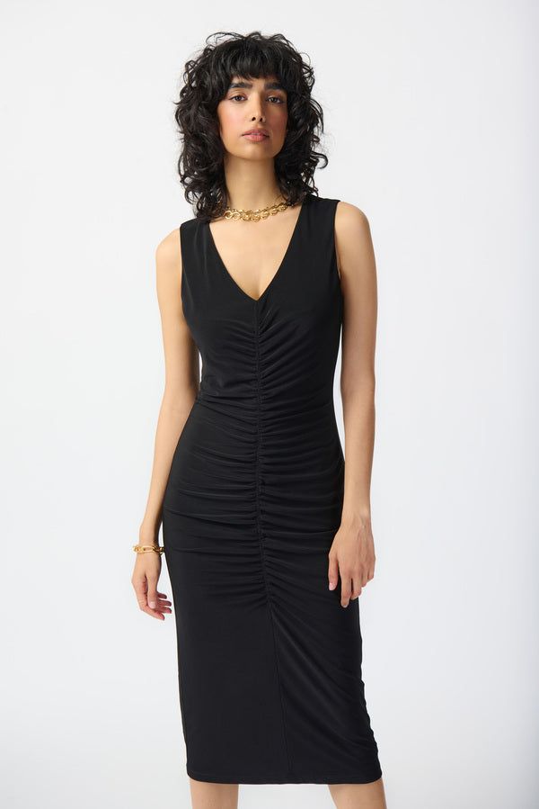 Ruched Front Midi Dress Style 241205 – Tango Boutique