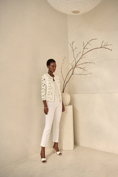 Joseph Ribkoff Vanilla Cut Out Zipper Jacket Style 242907 - Tango Boutique