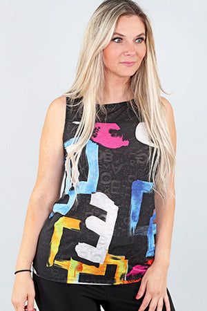 MT Multi Color Sleeveless Top Style 1619 - Tango Boutique