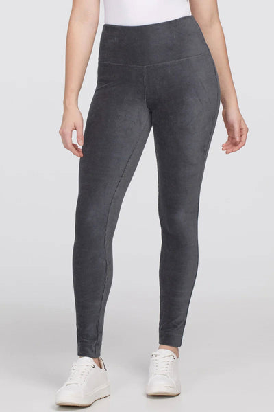 Tribal Grey Flatten It Soft Knit Corduroy Legging Style 6742 - Tango Boutique