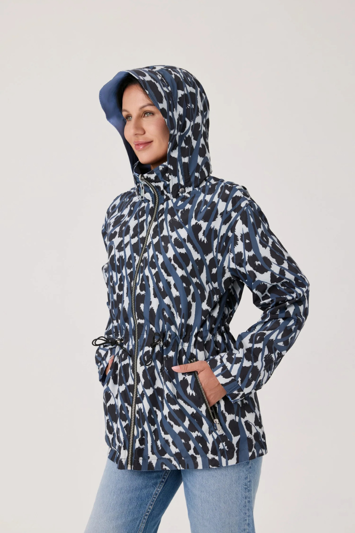 Reversible Printed Rain Coat - Ocean Breeze – Tango Boutique